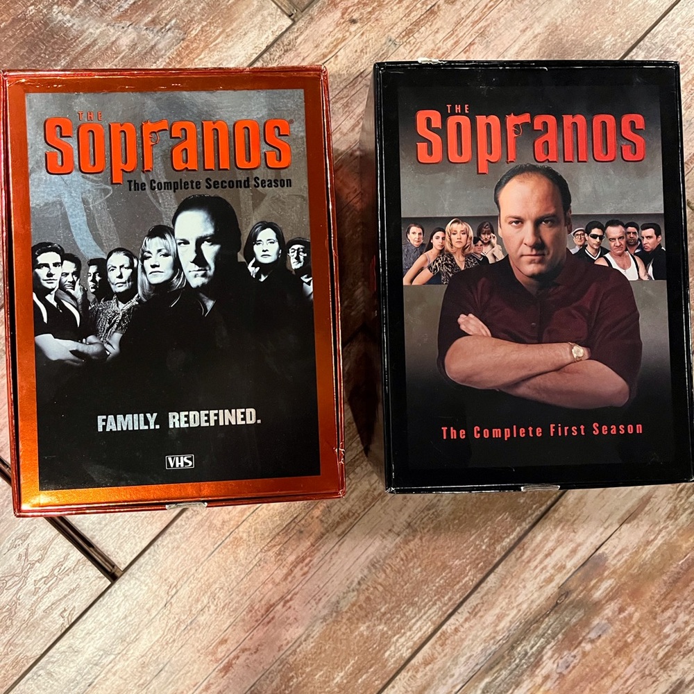 Sopranos Complete 1st and 2nd Season. Each has 5 VHS Cassettes